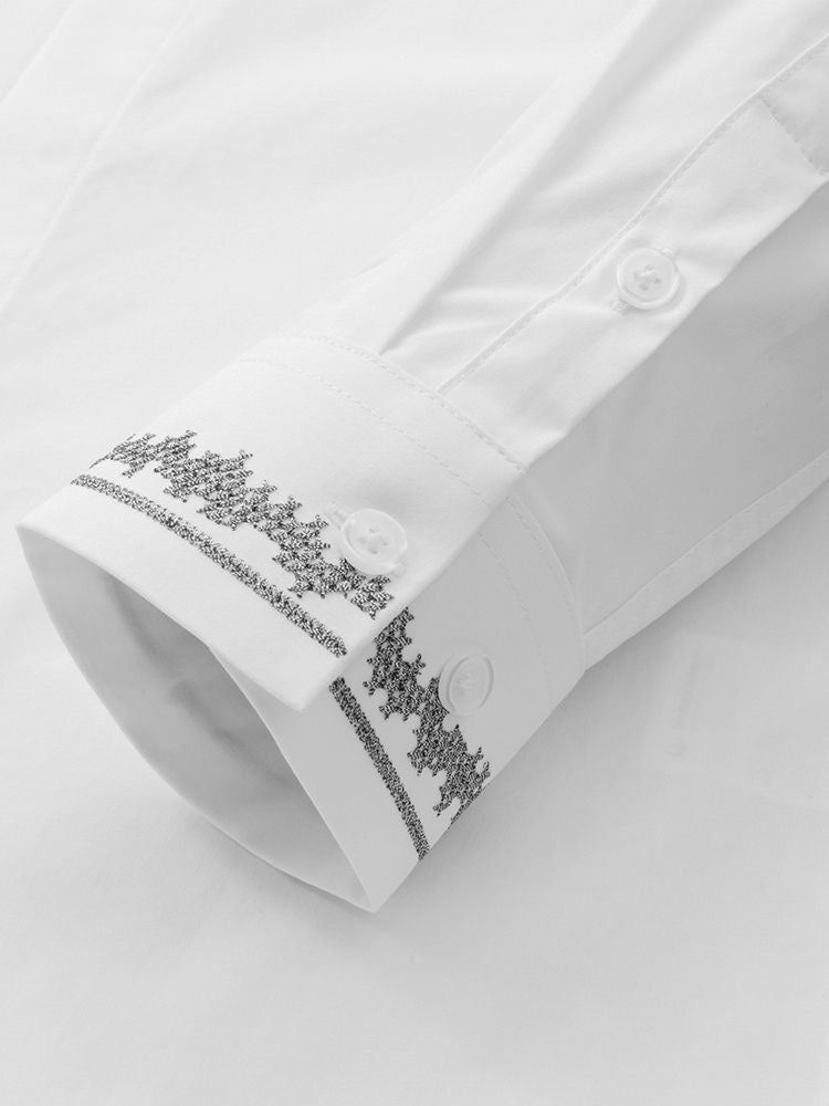 Arctic Edge Embroidered Collar Shirt