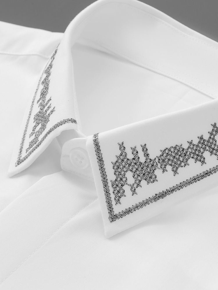 Arctic Edge Embroidered Collar Shirt