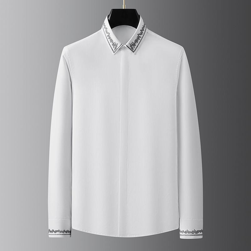 Arctic Edge Embroidered Collar Shirt