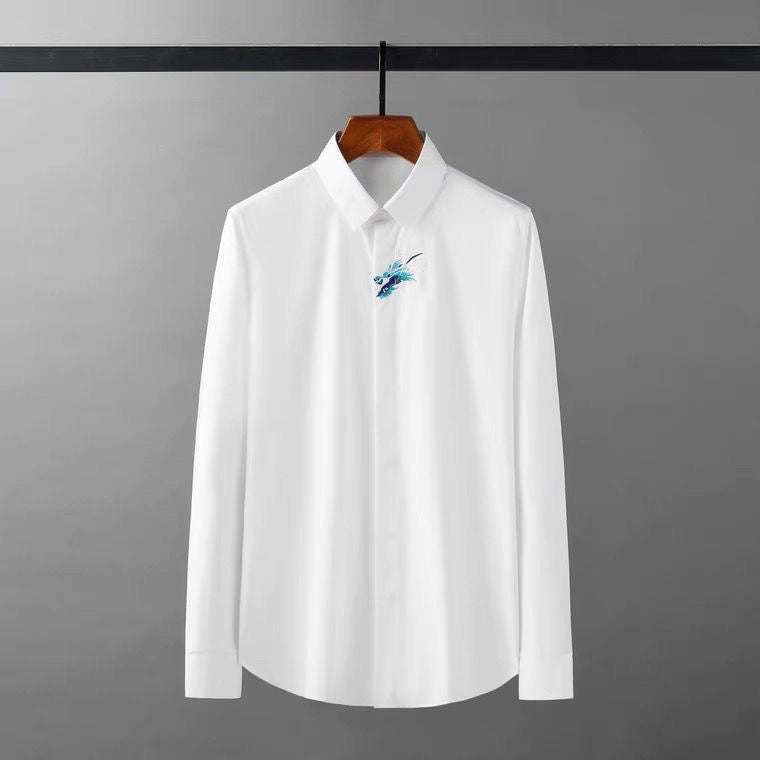 Noir Bloom Crystal Embroidered Shirt