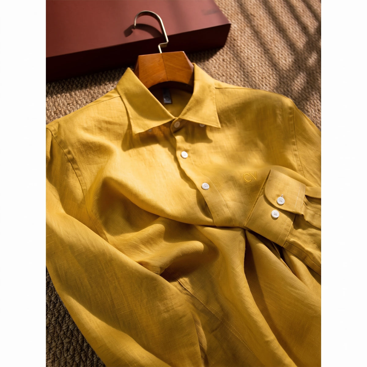 Men's Mustard Yellow LYOLEN™ Linen Shirt
