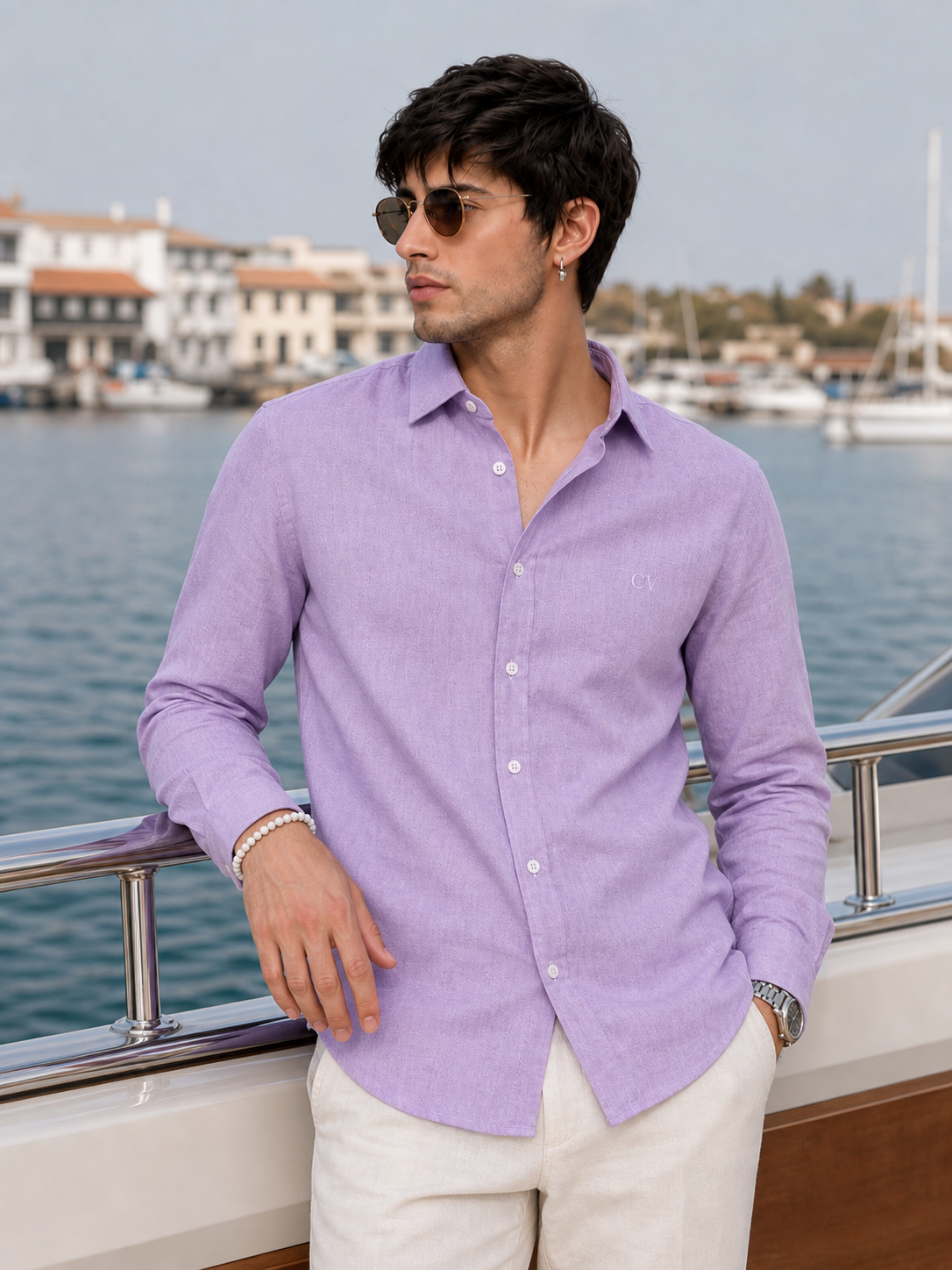 Lavender LYOLEN™ Linen Shirt | Unisex Premium Linen-Lyocell Blend | Classy Vouge