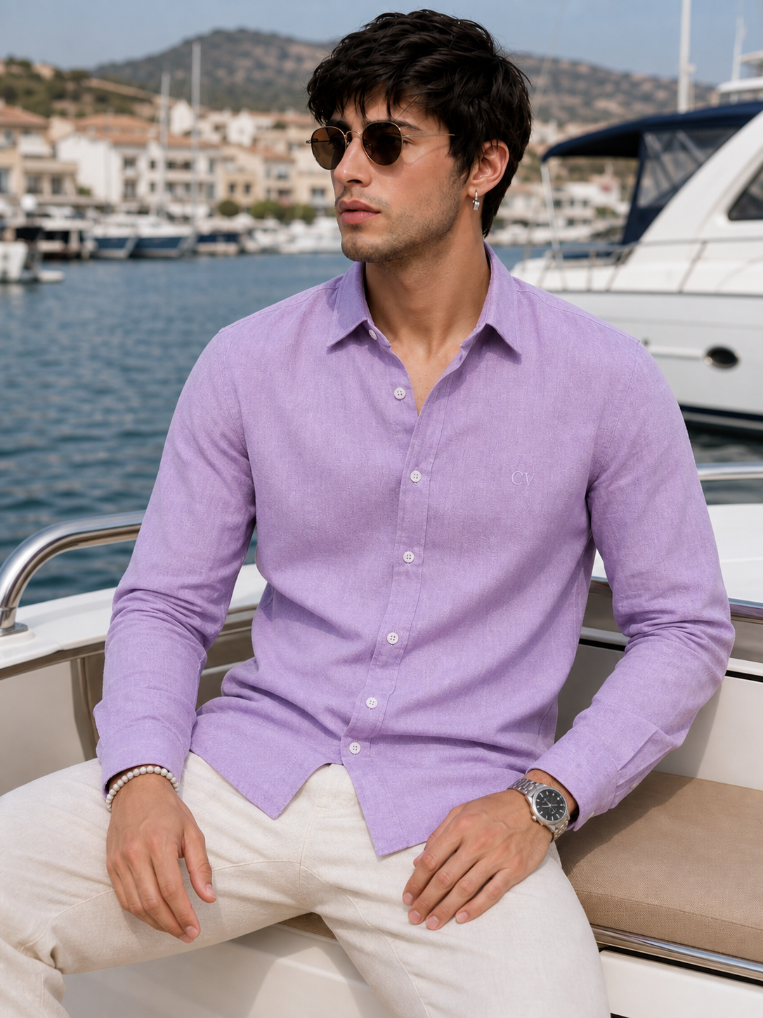 Lavender LYOLEN™ Linen Shirt | Unisex Premium Linen-Lyocell Blend | Classy Vouge