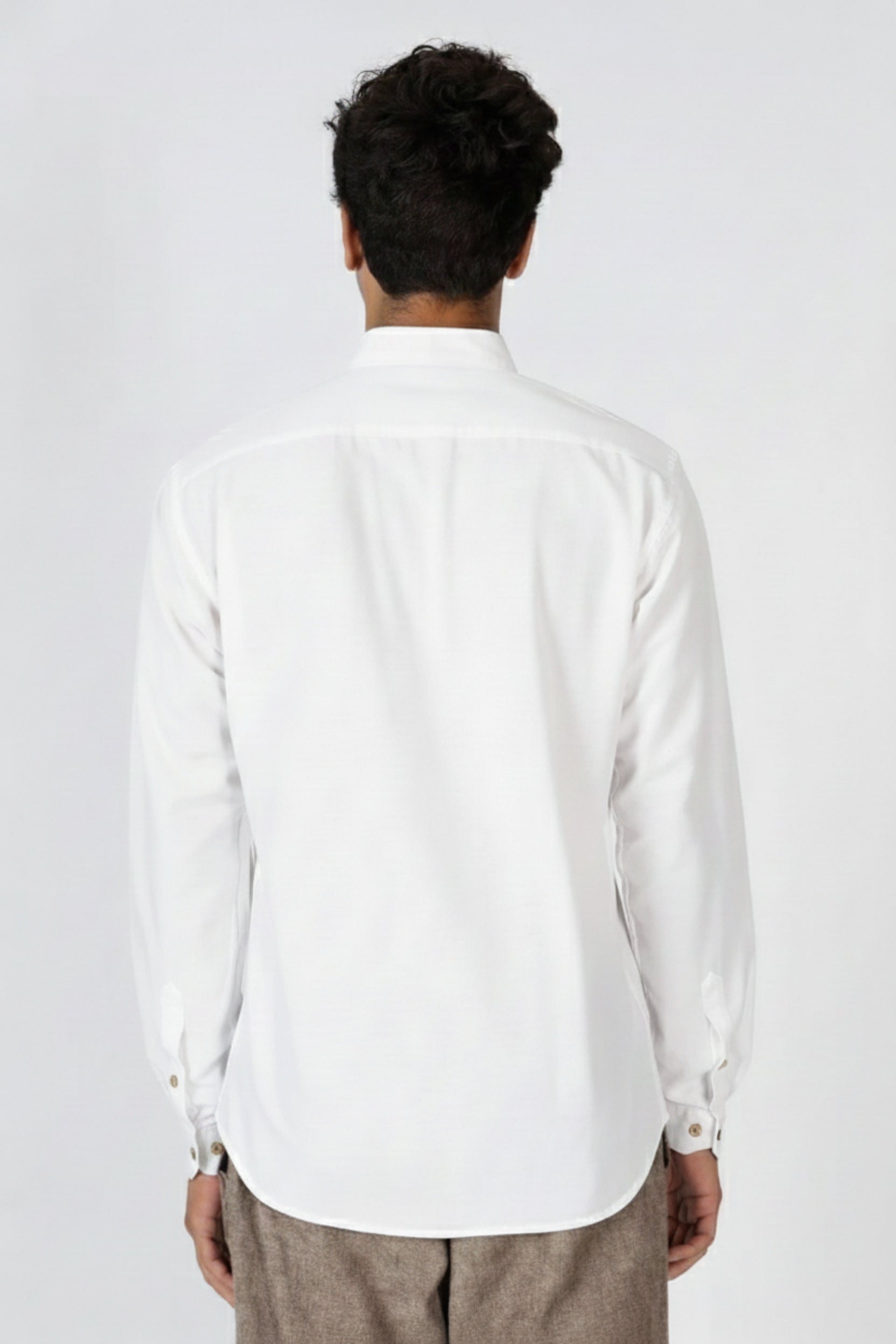 Men's Slim-Fit Shirt with Embroidered Leopard & Palm Leaf