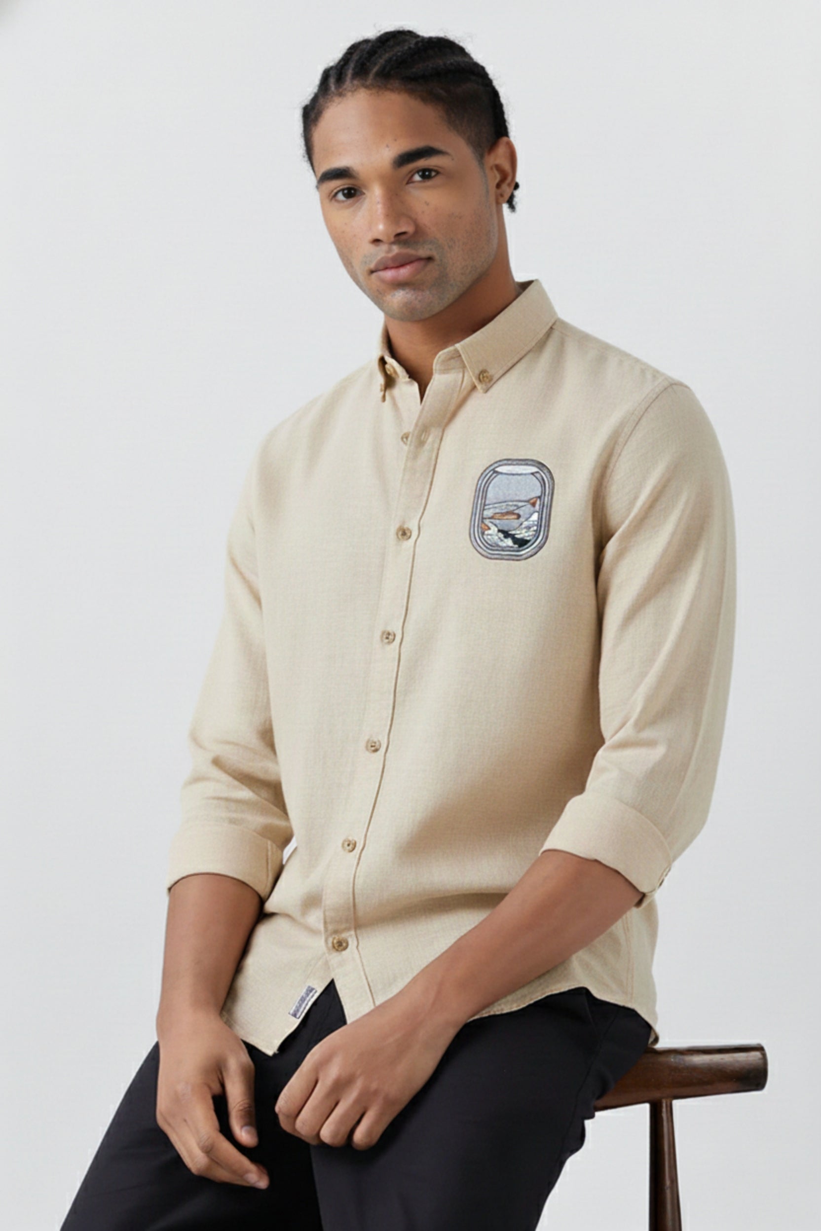 Men's 'Window View' Patch Shirt