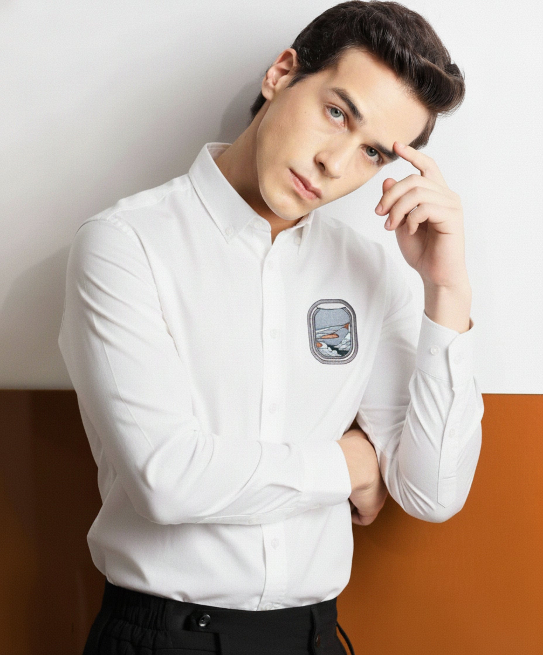 Men's 'Window View' Patch Shirt