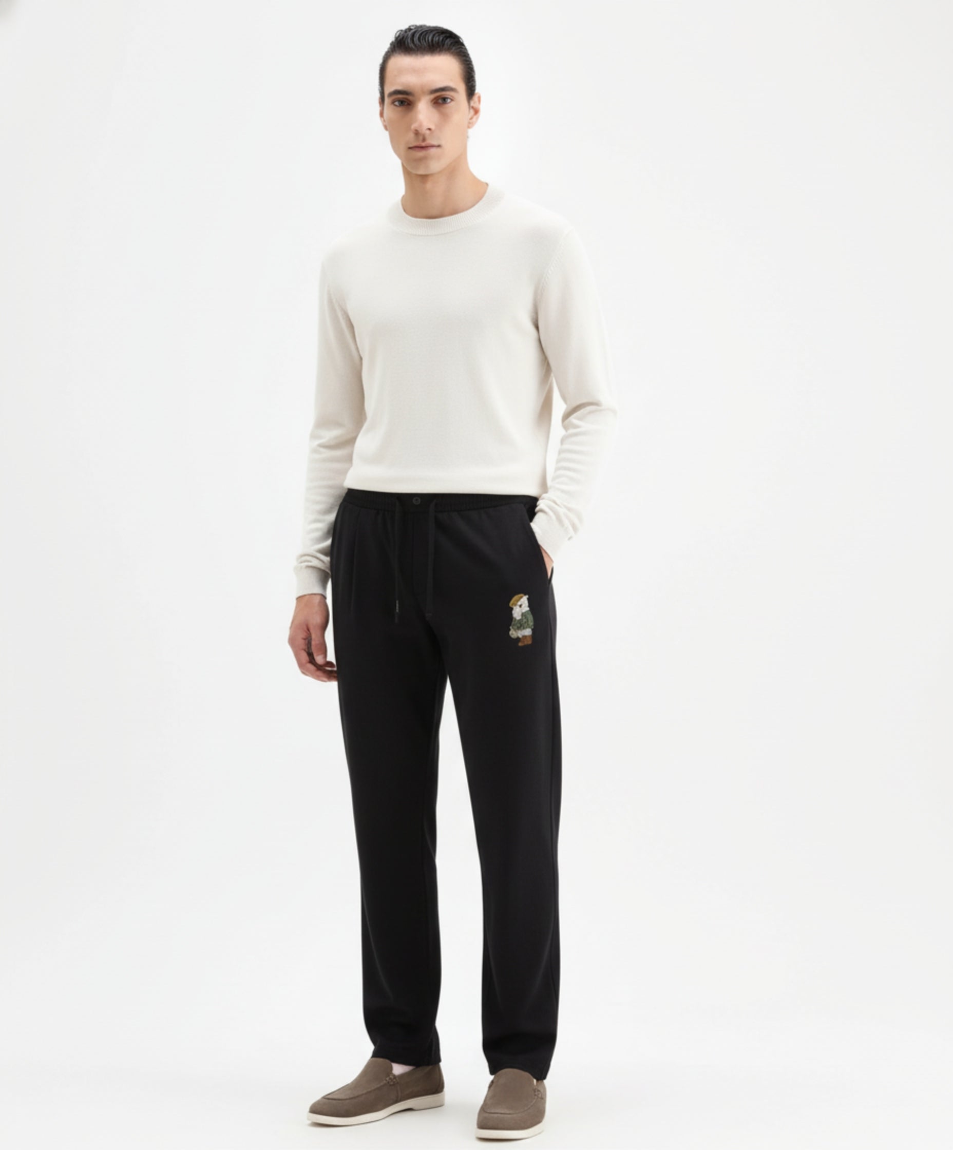 Penguin Embroidered Relaxed-Fit Lounge Trouser