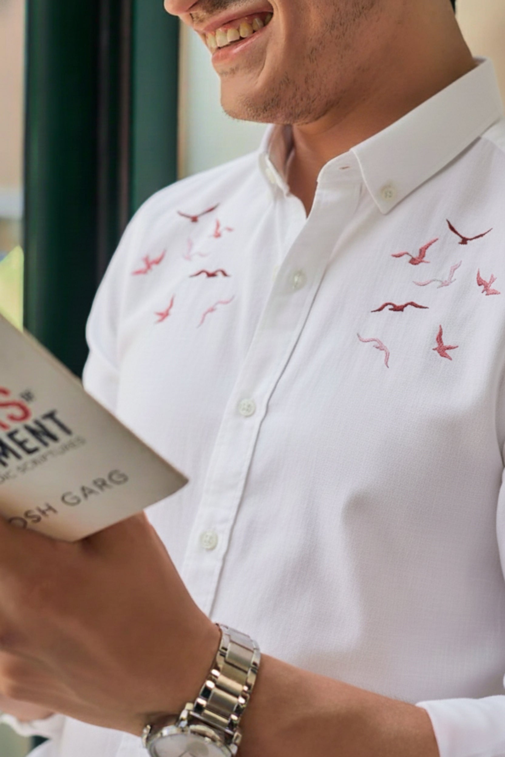 Men's Embroidered Seagull Shirt