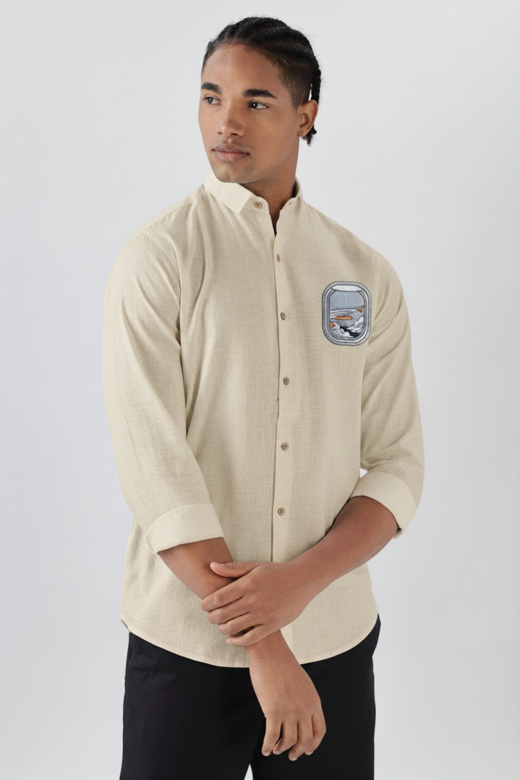 Men's 'Window View' Patch Shirt