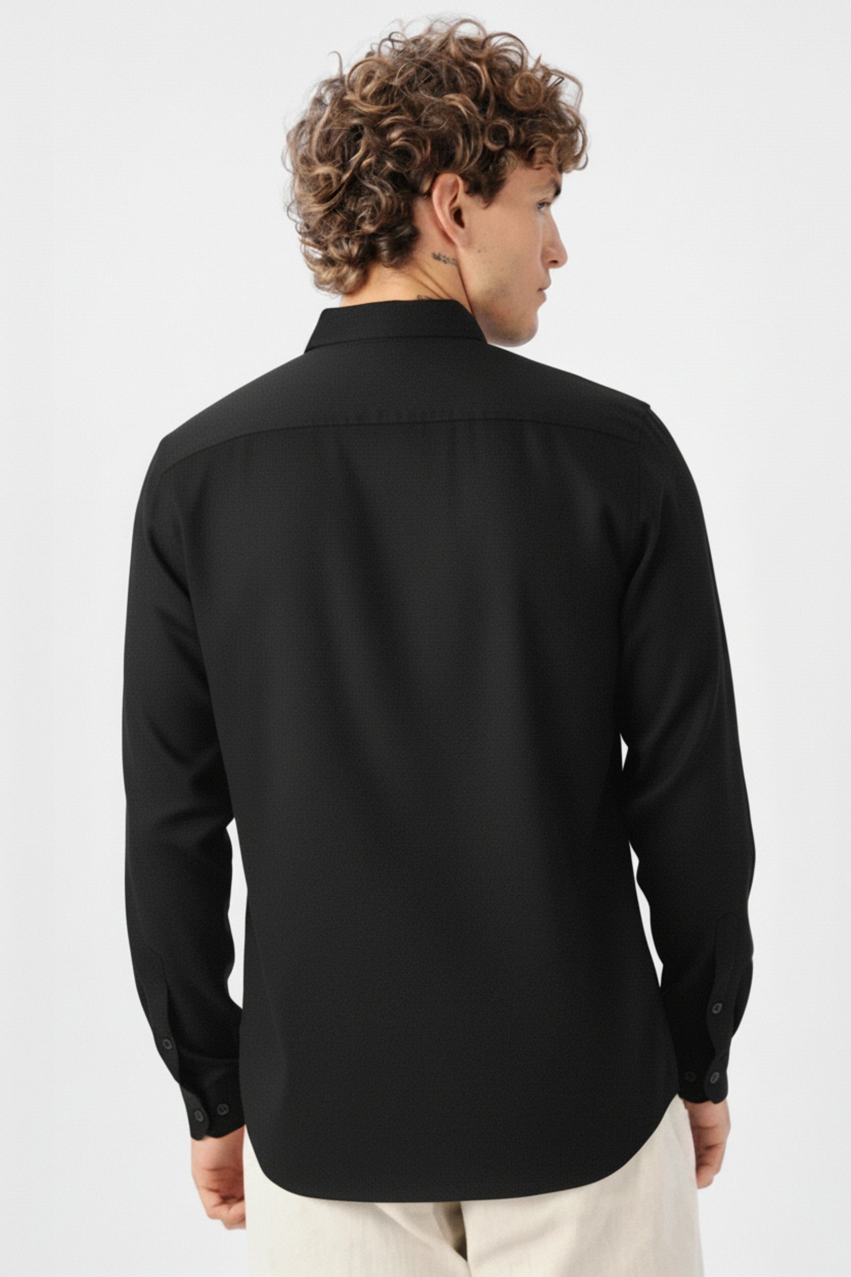 Men's Geometric Bear Embroidered Shirt