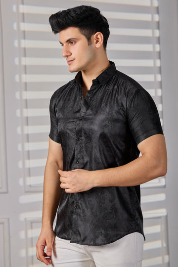 Paisley Print Satin Shirt