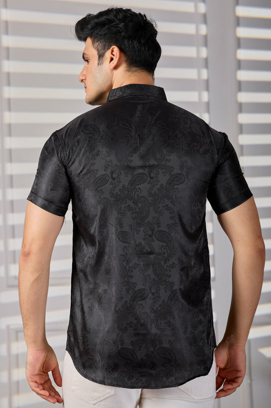 Paisley Print Satin Shirt
