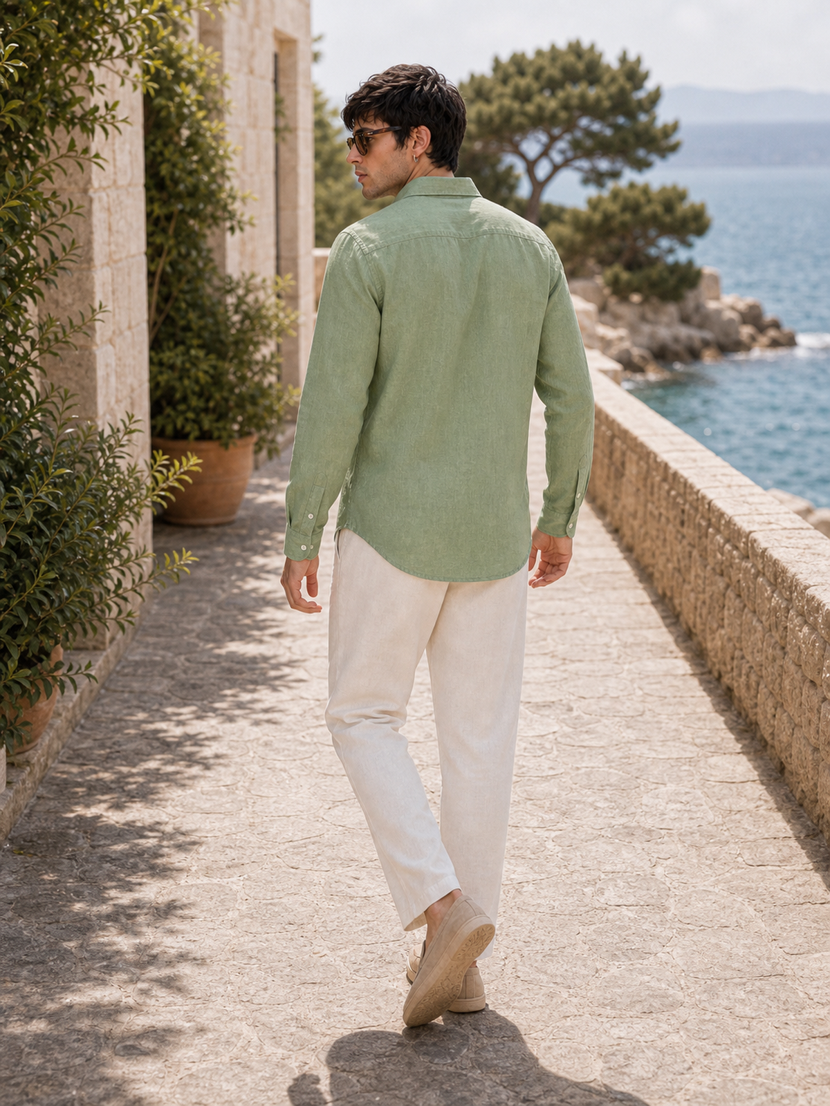Mint Green LYOLEN™ Linen Shirt | Unisex Premium Linen-Lyocell Blend | Classy Vouge