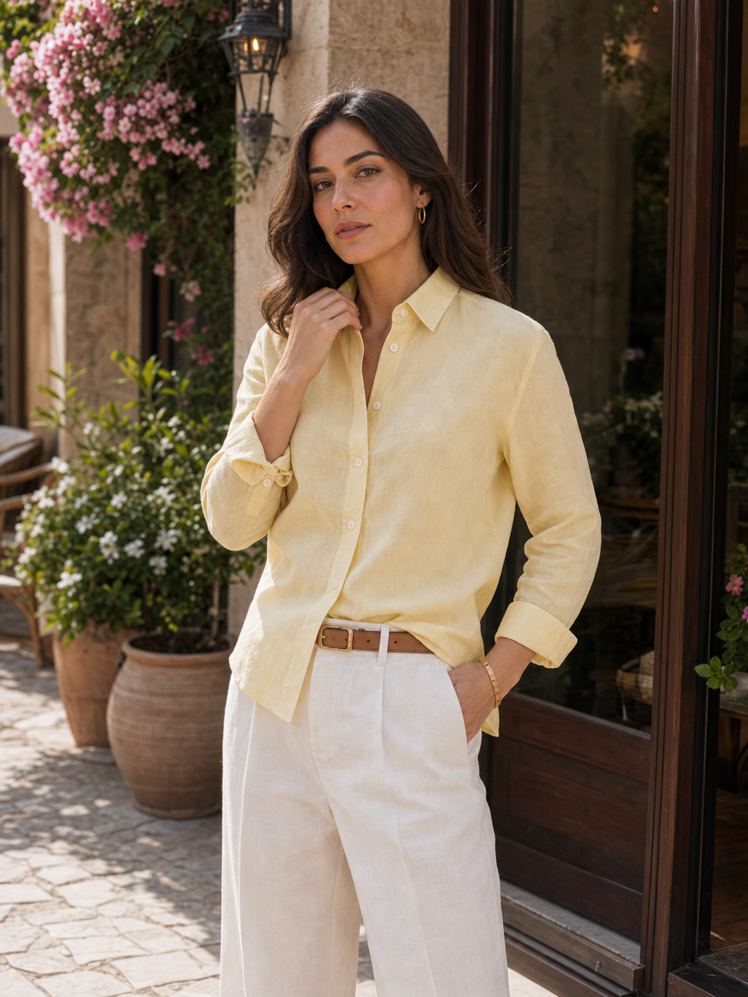 Pastel Yellow LYOLEN™ Linen Shirt | Unisex Premium Linen-Lyocell Blend | Classy Vouge