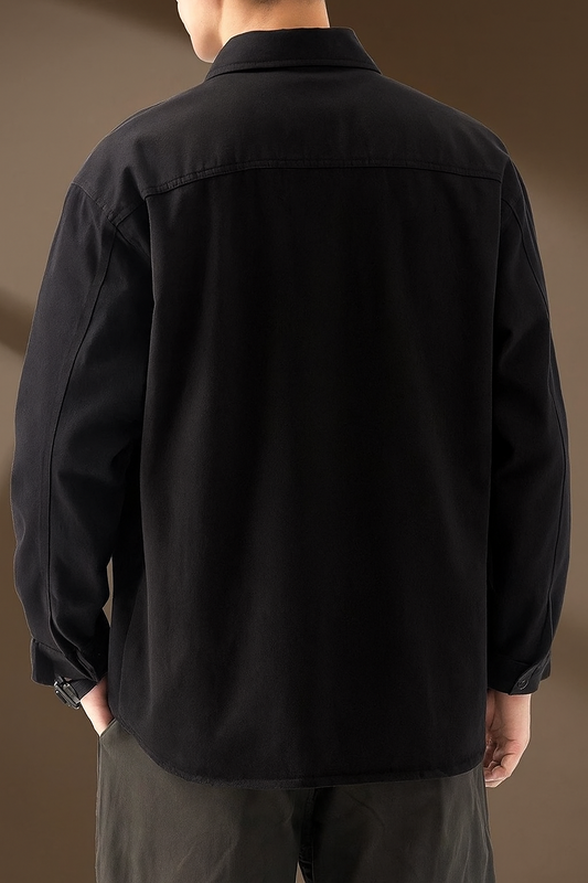 Casual Long Sleeve Shirt with Utility Pockets