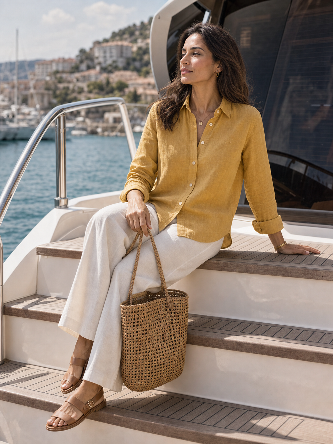 Mustard Yellow LYOLEN™ Linen Shirt | Unisex Premium Linen-Lyocell Blend | Classy Vouge