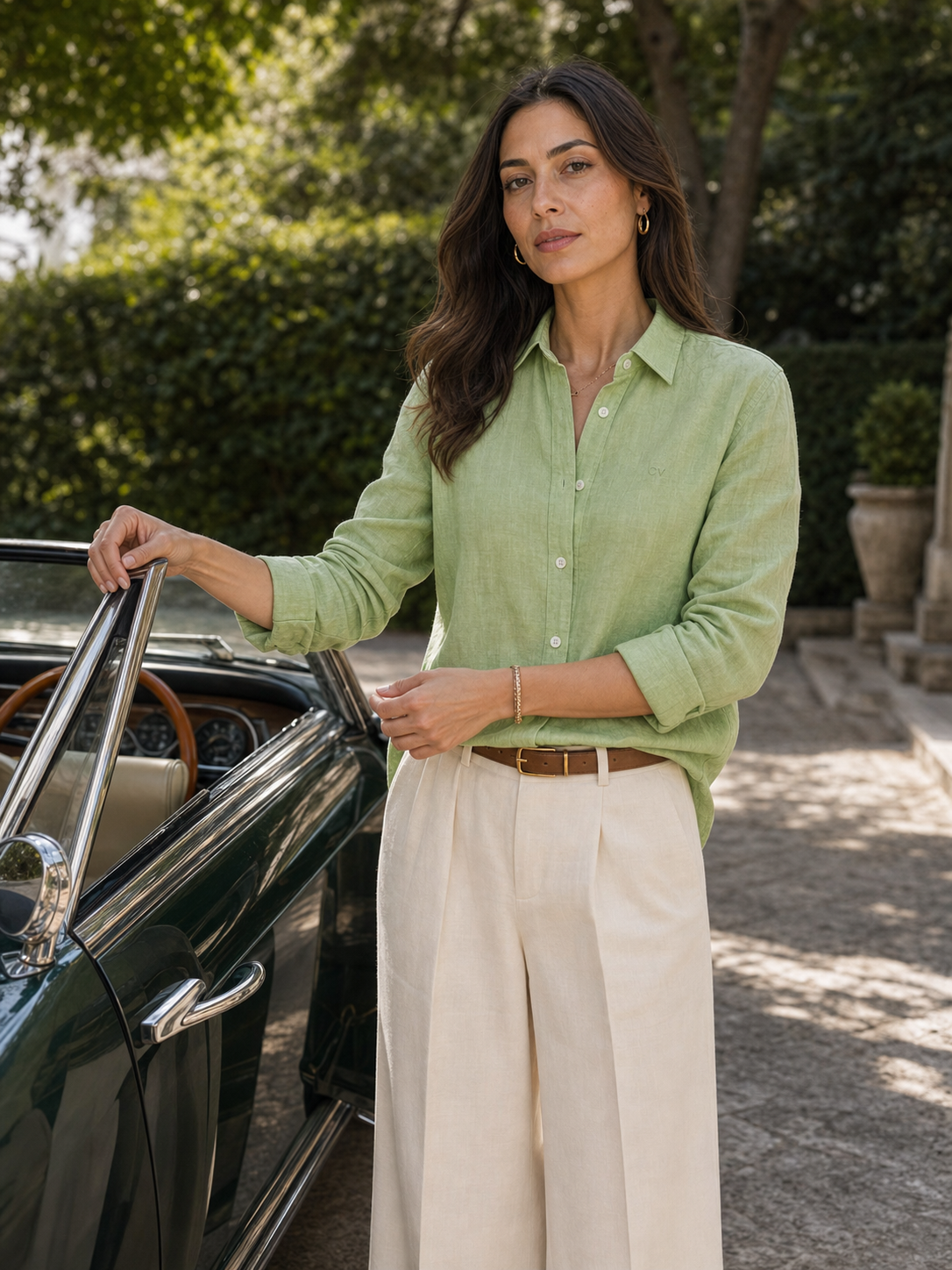 Mint Green LYOLEN™ Linen Shirt | Unisex Premium Linen-Lyocell Blend | Classy Vouge