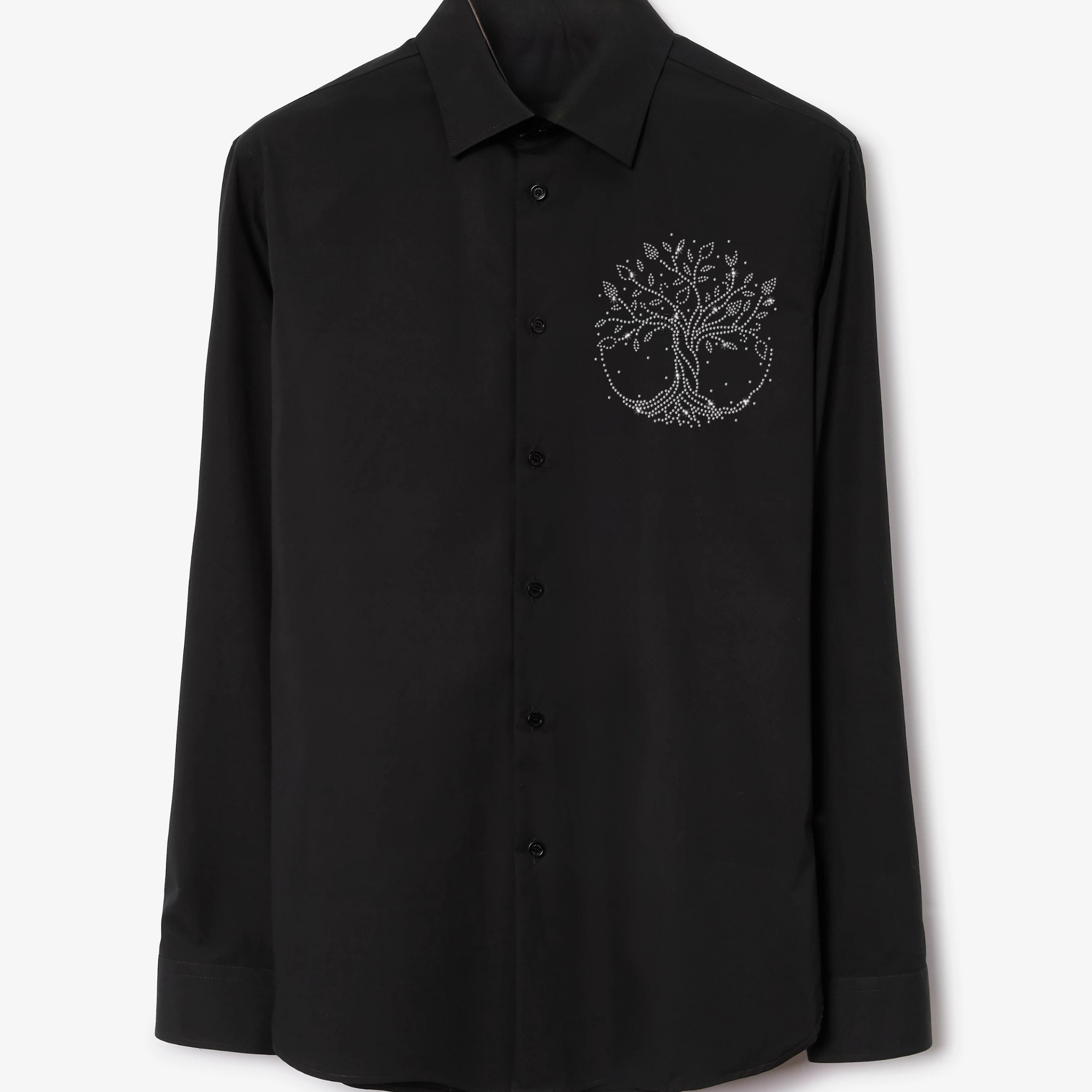 Men's Black Shirt with Abstract Tree of Life Print (BUY 1 GET 1 FREE)