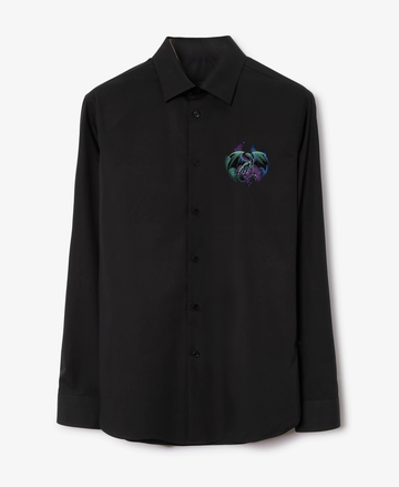 Men's Black Shirt with Mystic Dragon Emblem Print (BUY 1 GET 1 FREE)