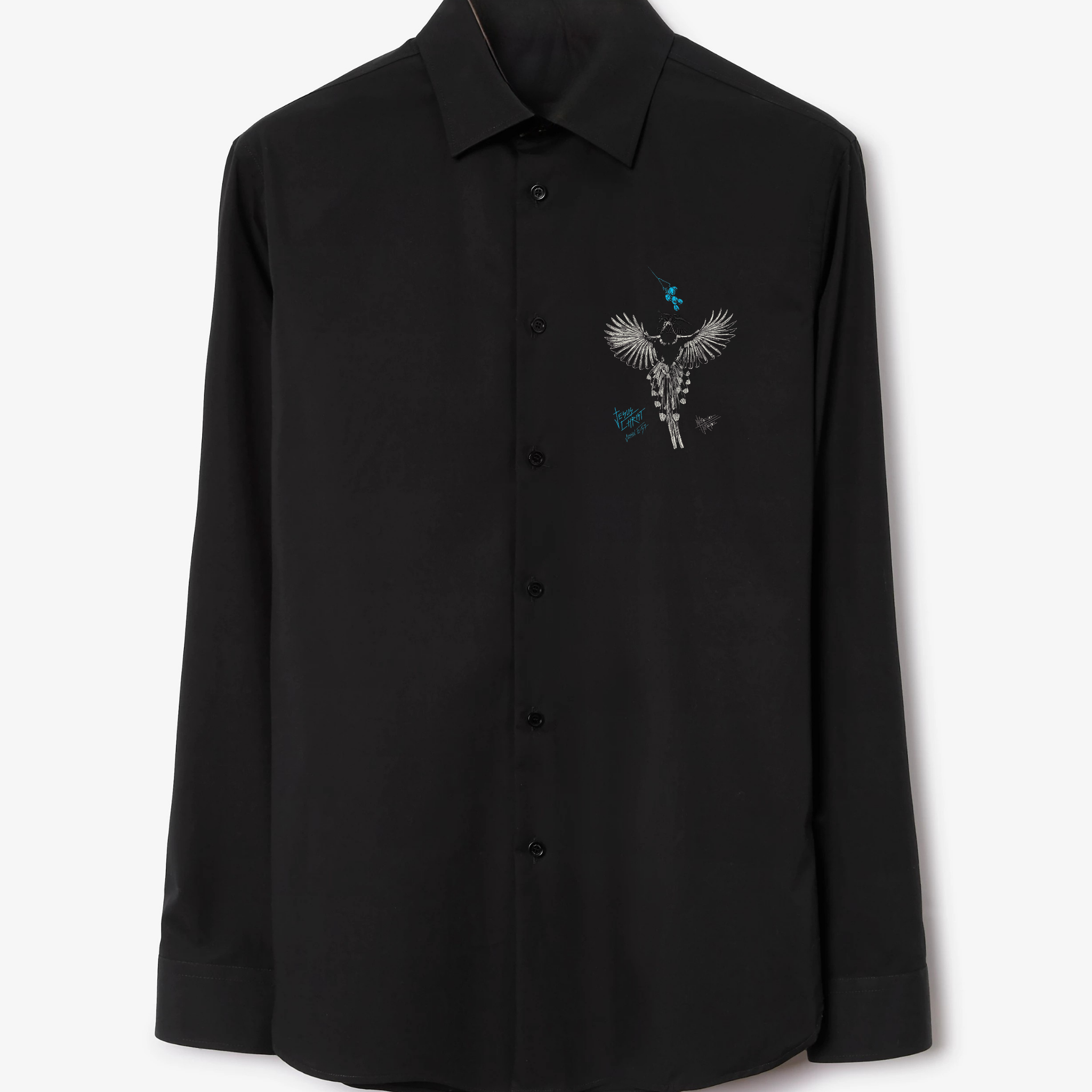 Men's Black Shirt with Winged Spirit and Butterfly Print (BUY 1 GET 1 FREE)