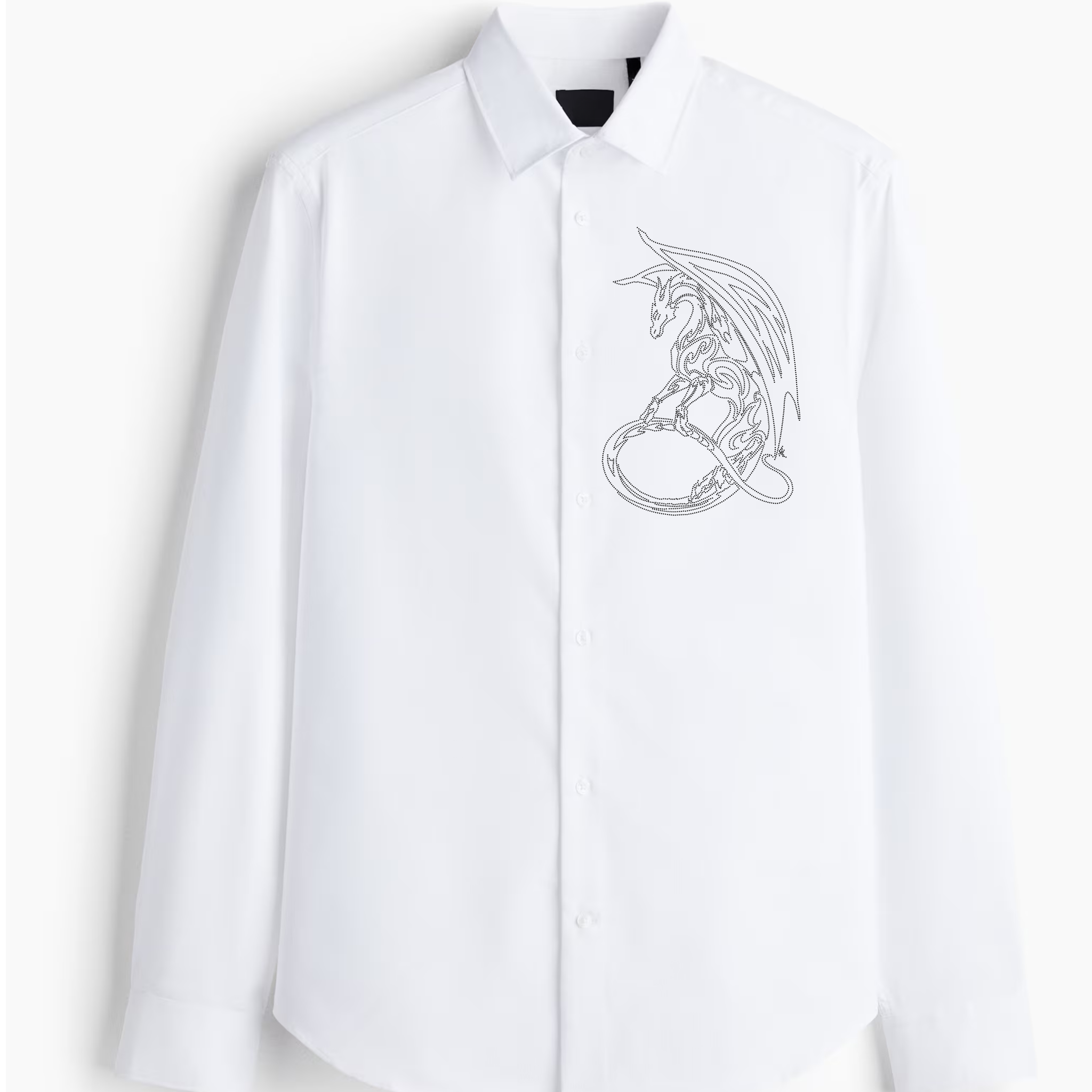 Men's White Shirt with Dragon Graphic Design (BUY 1 GET 1 FREE)
