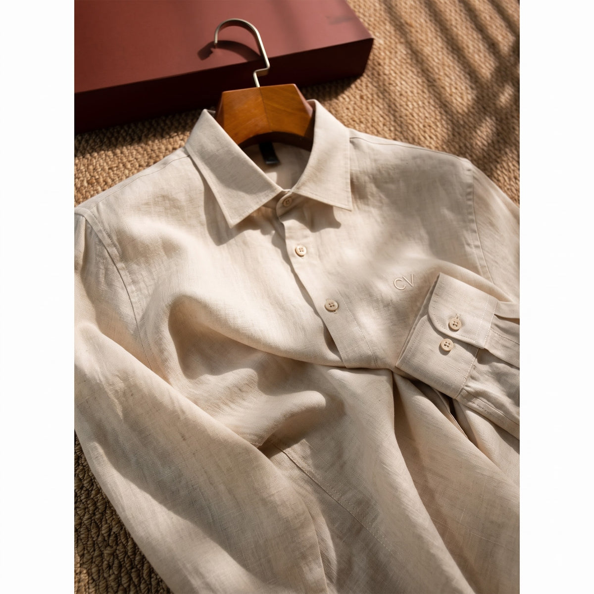 Men's Ivory Cream LYOLEN™ Linen Shirt