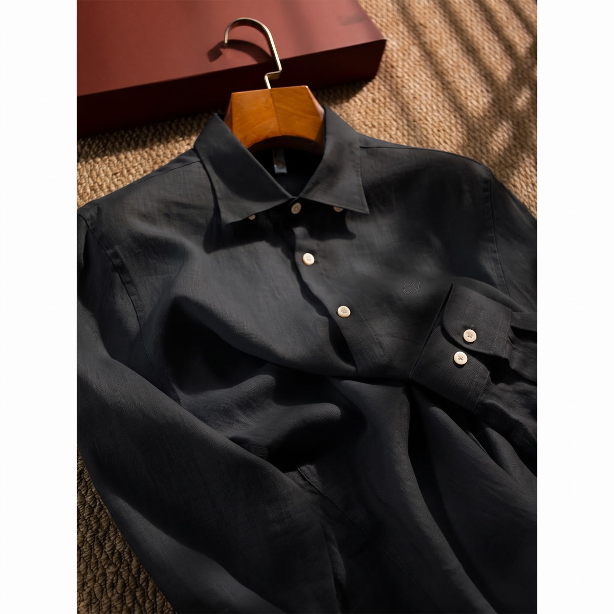 Men's Classic Black LYOLEN™ Linen Shirt