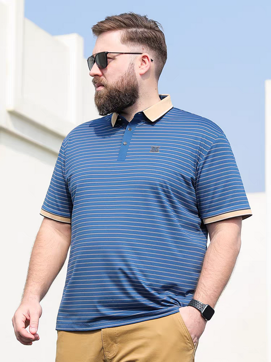 Casual Striped Polo T-Shirt