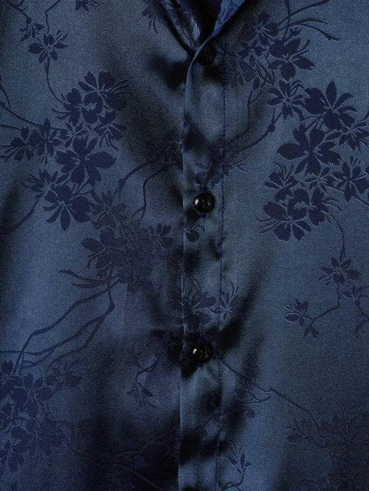 Designer Floral Satin Shirt