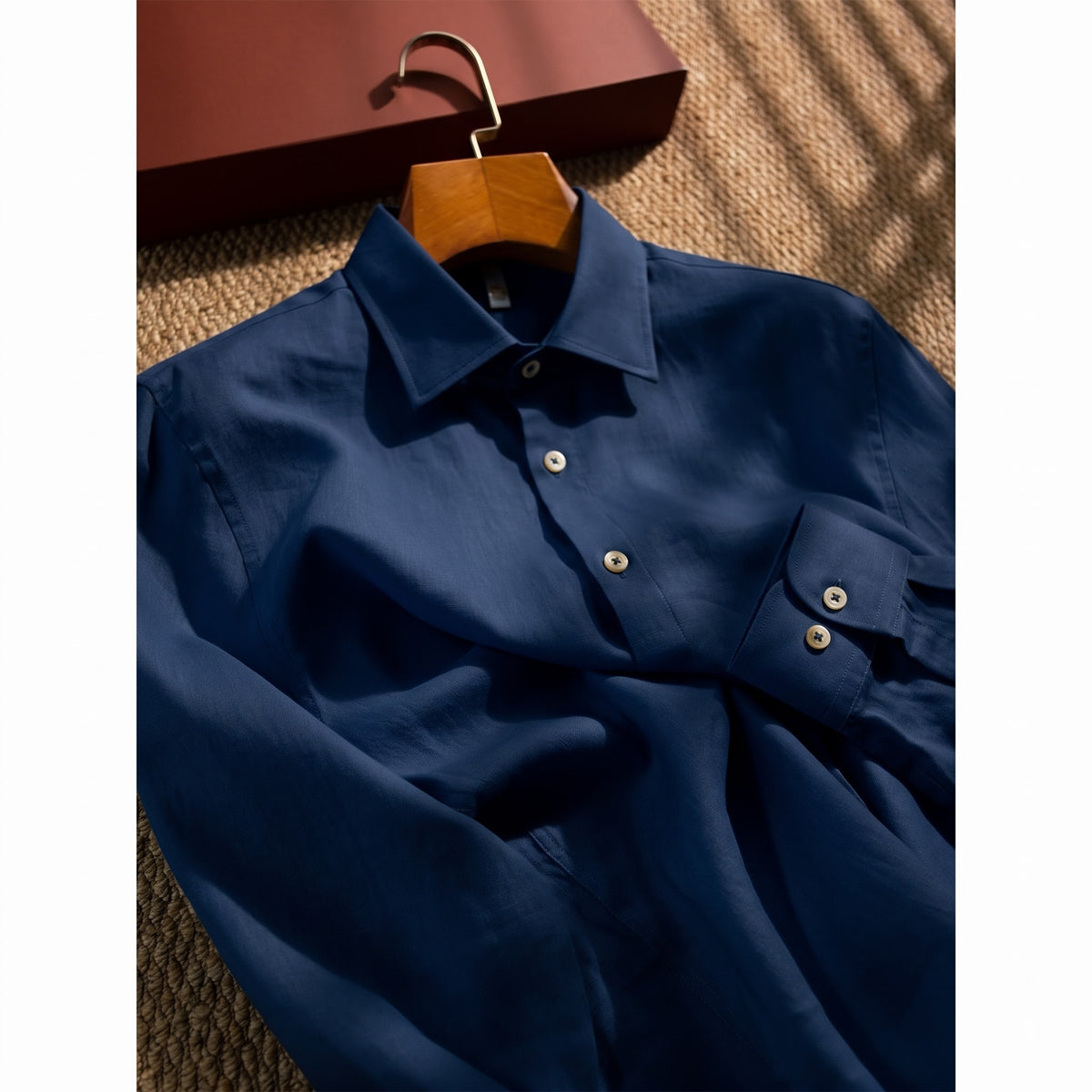 Men's Navy Blue LYOLEN™ Linen Shirt