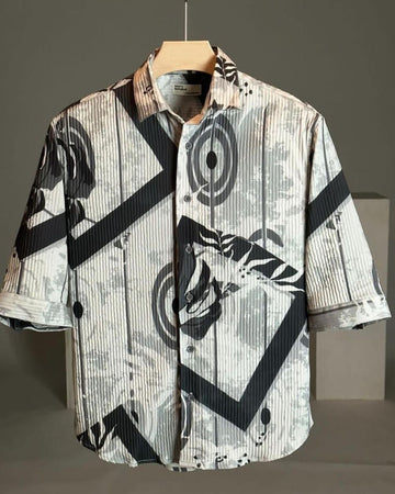 Smoky Geomatric Print  Shirt