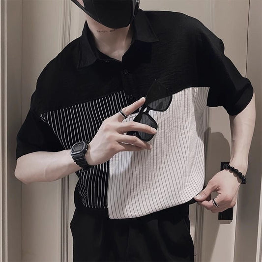 Patchy Striped Tees For Men