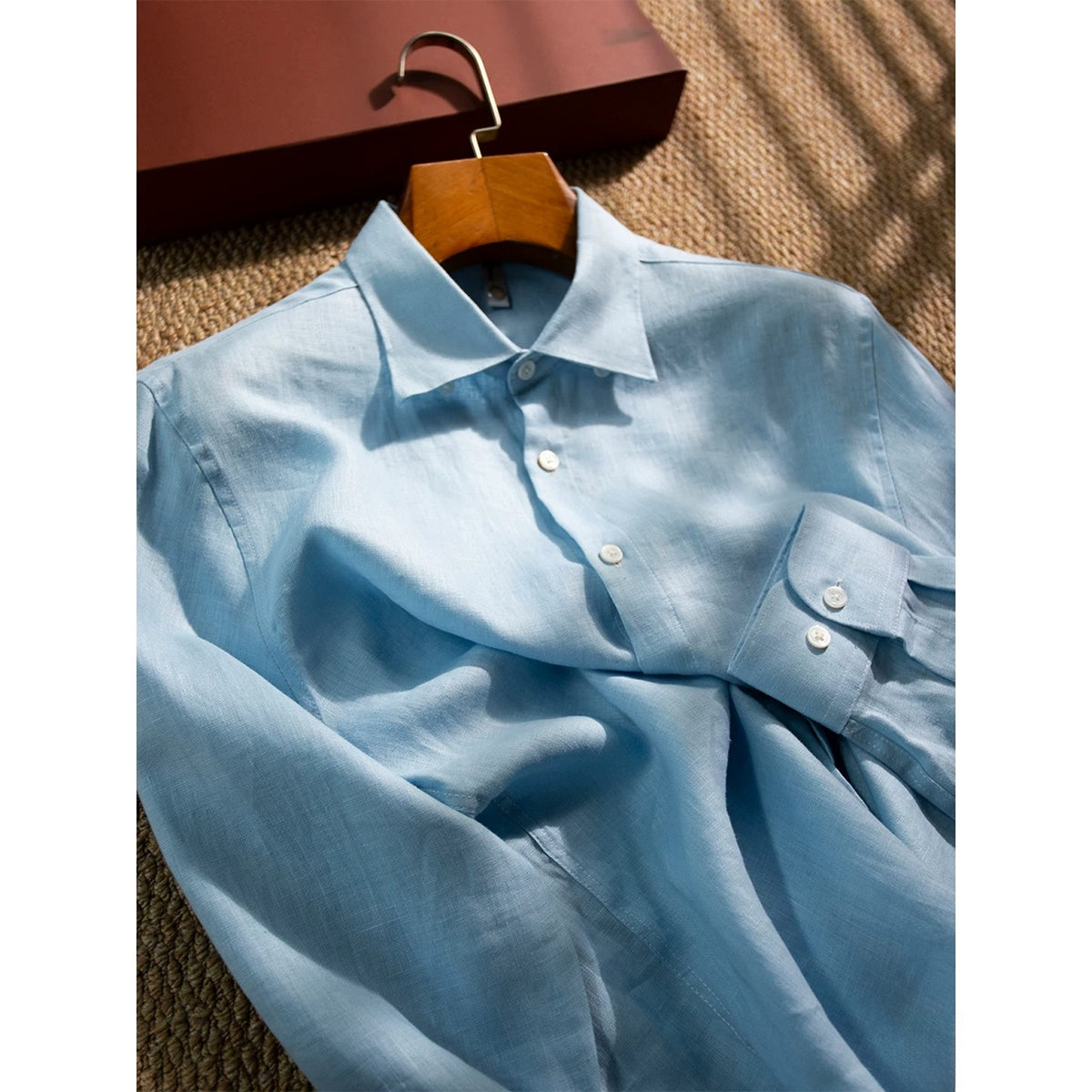 Men's Powder Blue LYOLEN™ Linen Shirt