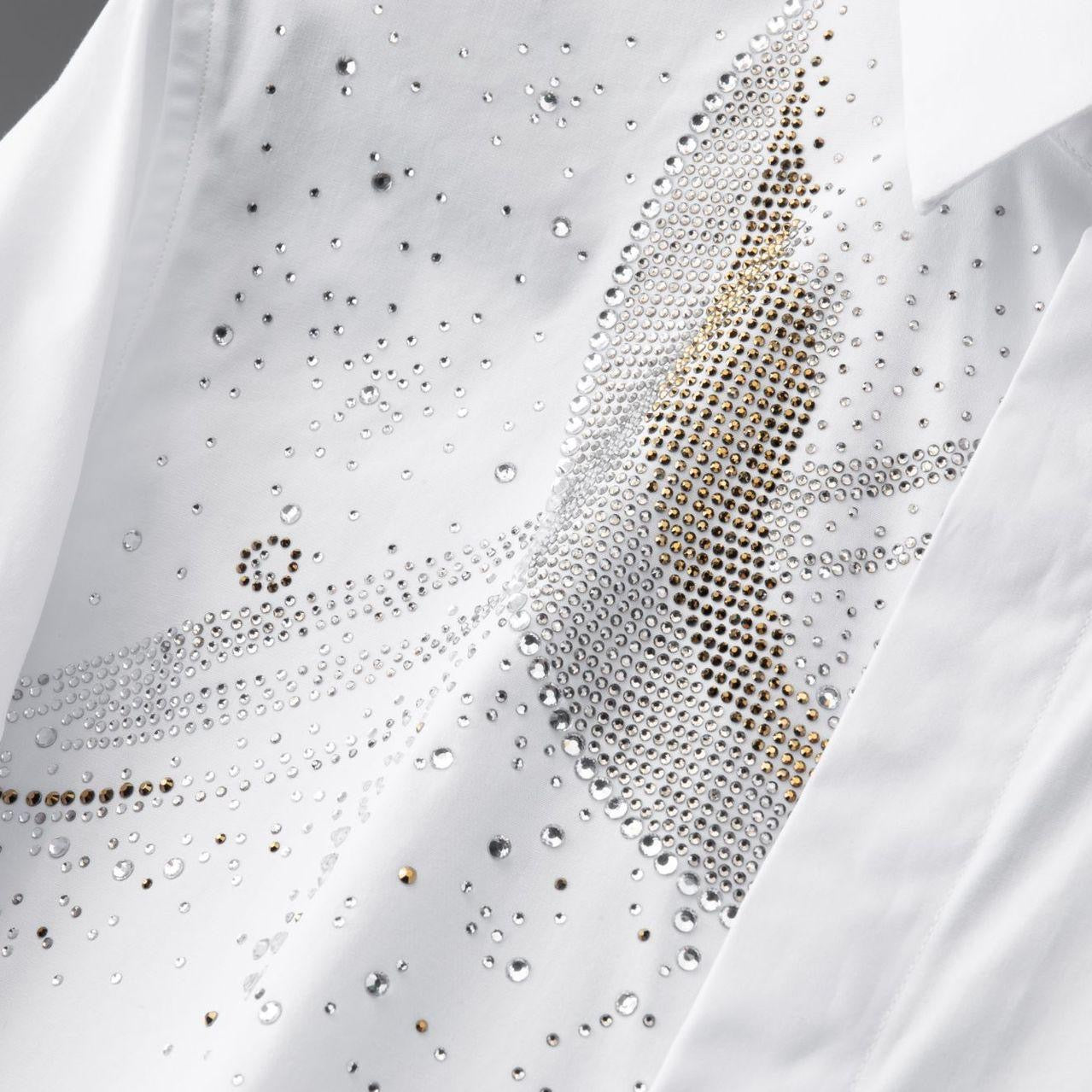 Midnight Saturn Crystal Embellished Shirt