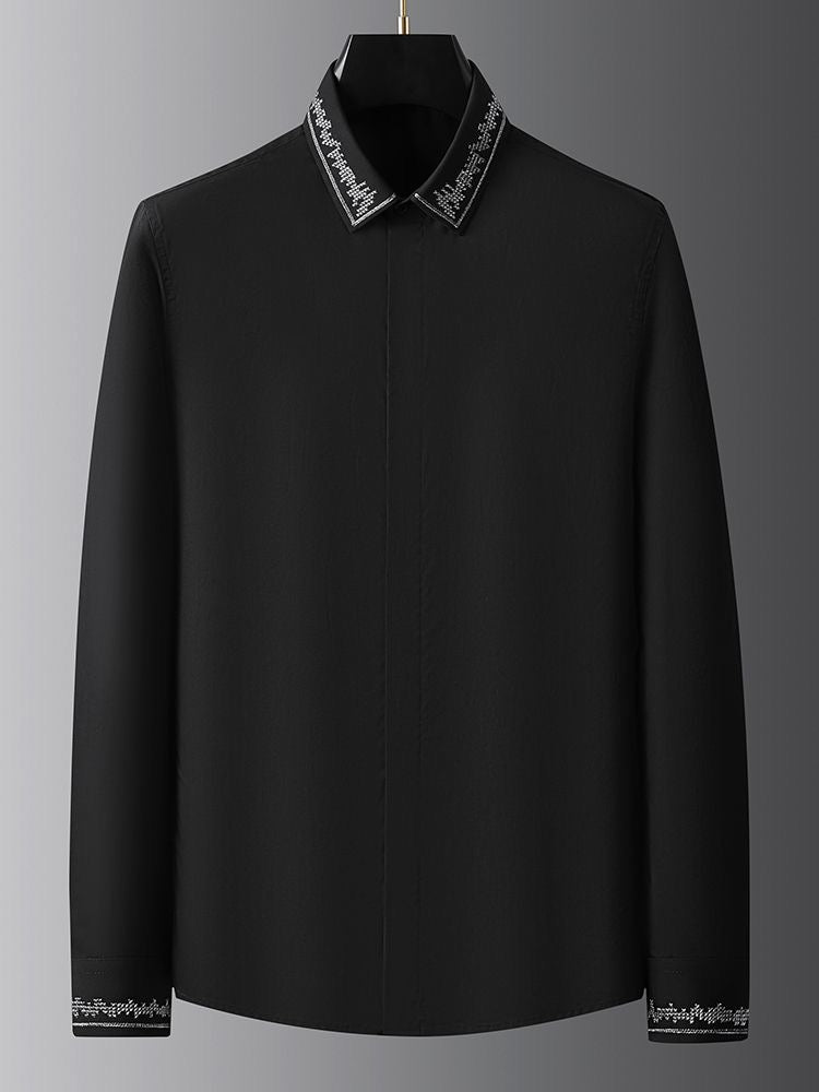 Arctic Edge Embroidered Collar Shirt