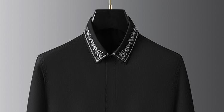 Arctic Edge Embroidered Collar Shirt