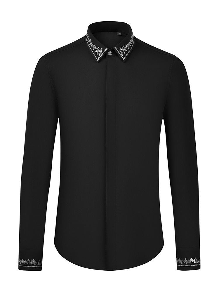 Arctic Edge Embroidered Collar Shirt