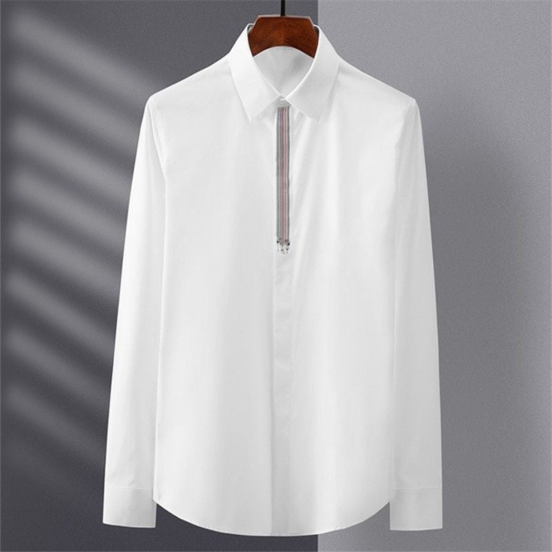 SleekLine Zipper Accent Formal Shirt