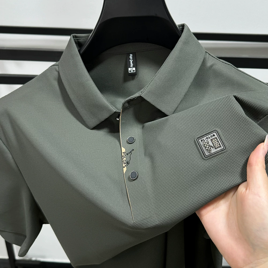 Terracotta Gridline Polo T-Shirt
