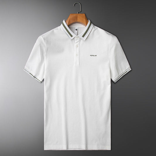 Men's  Polo T-Shirt with Stylish Contrast Collar