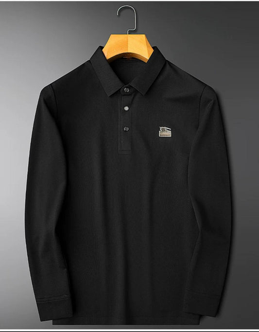 Classic Elegance Modern Polo with Subtle Chest Logo Accent T-Shirt