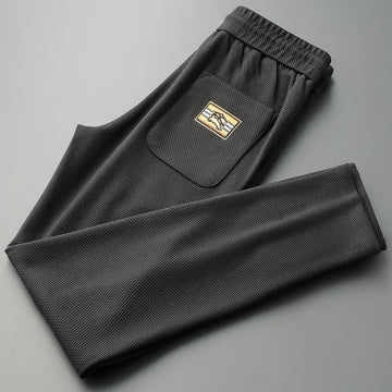 Men's Premium Textured Jogger Pants with Utility Pocket