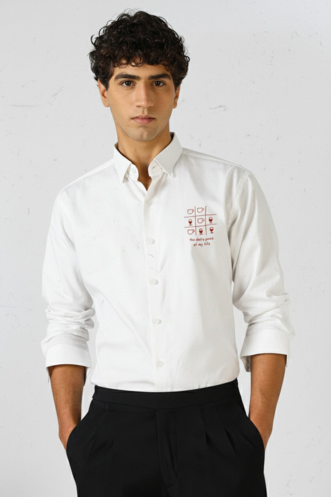 Men’s Casual Shirt with “Daily Game of My Life” Minimal Print