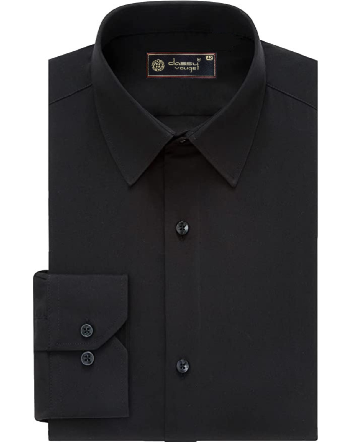 Black Plain Formal Full Sleeve Shirt For Men – Classy Vouge