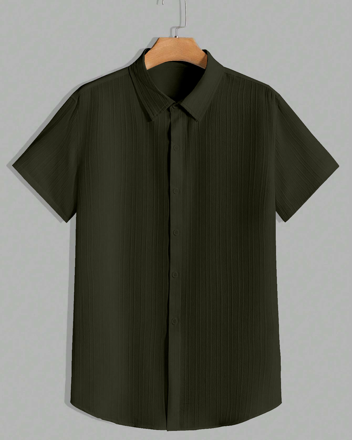 Prettiest Dark Green Seersucker Shirt