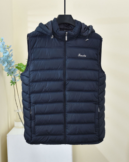 Winter Puffer Vest Jacket With Zipper