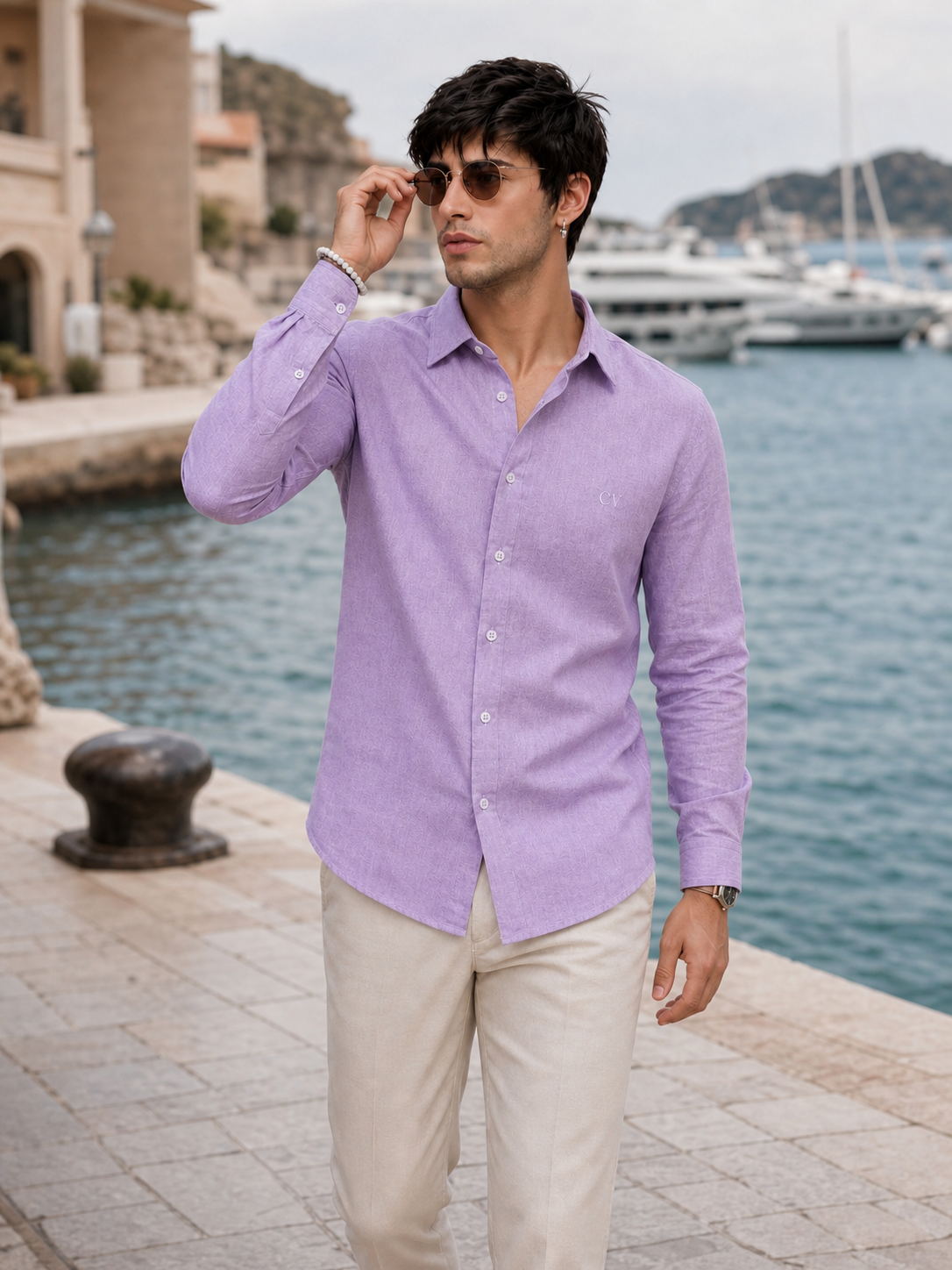 Lavender LYOLEN™ Linen Shirt | Unisex Premium Linen-Lyocell Blend | Classy Vouge