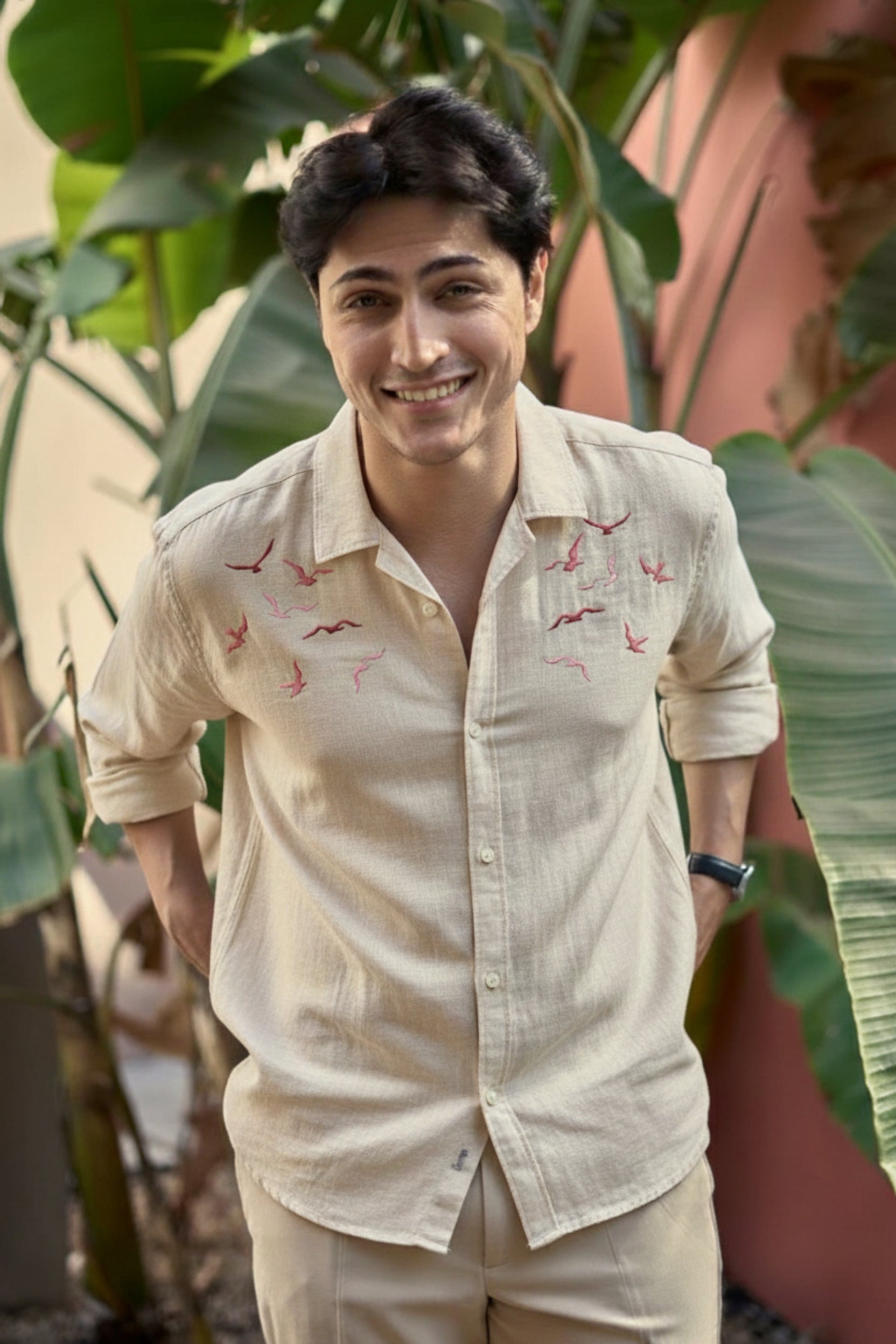 Men's Embroidered Seagull Shirt