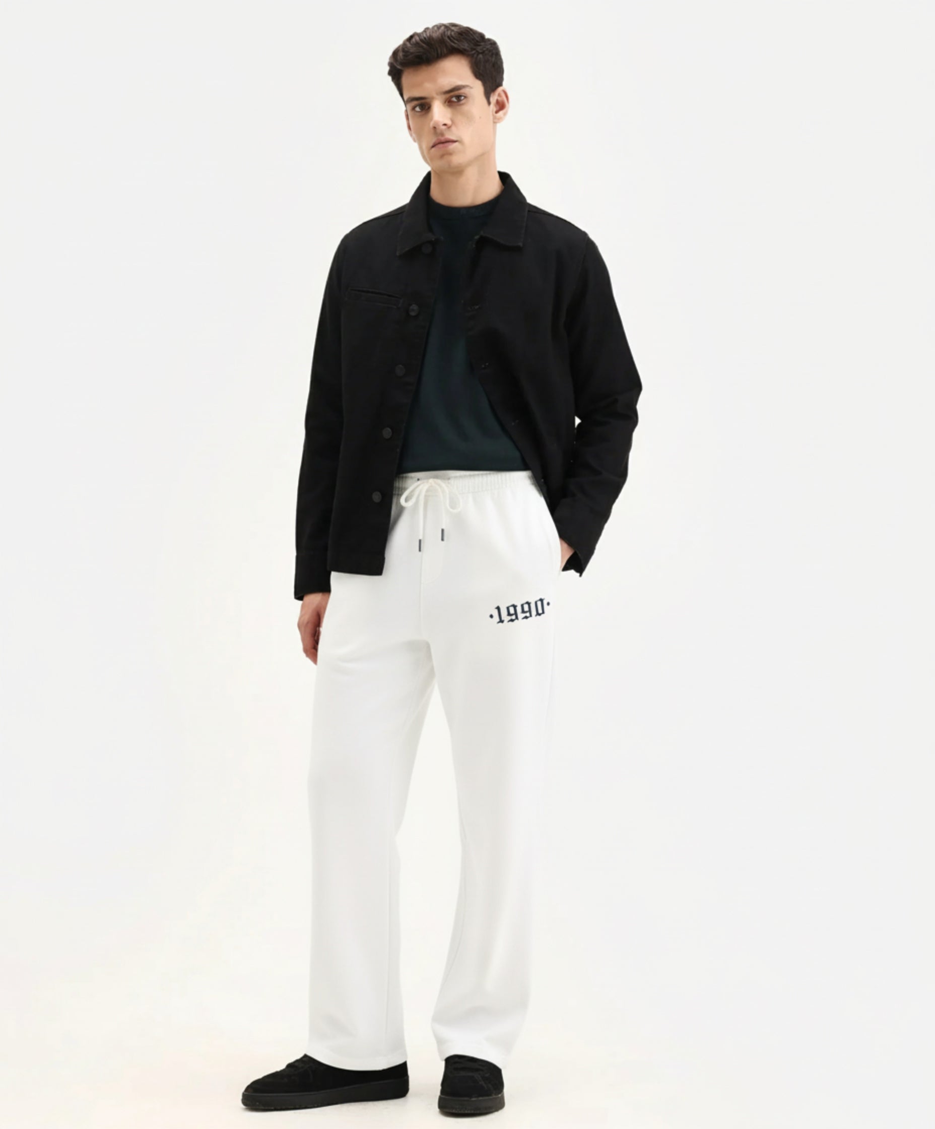 1990 Embroidered Relaxed-Fit Trousers