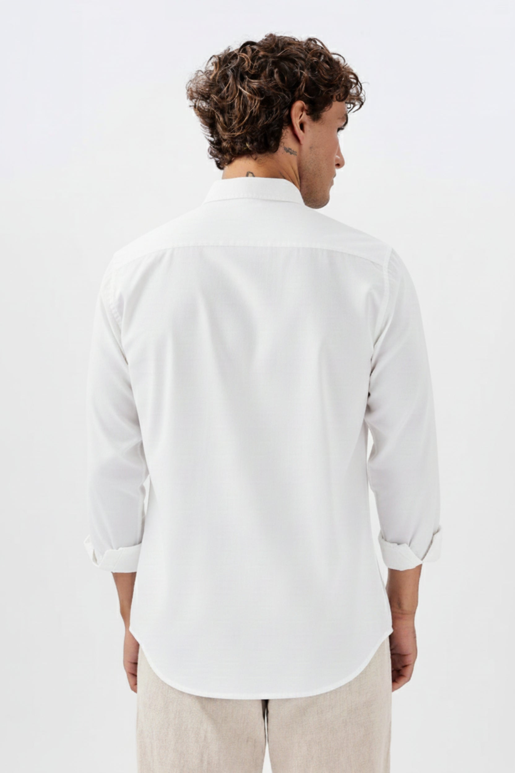 Men's Oxford Shirt with "Tic-Tac-Toe" Heart Embroidery